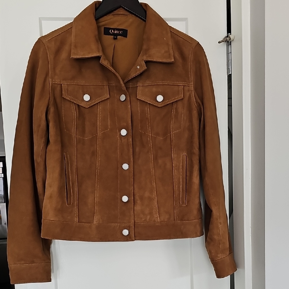 Quince Brown Suede Jean Jacket